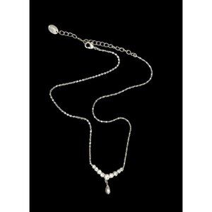 Claires Y2K Rhinestone Glam Prom Necklace